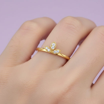 Tiara Petal Sparkle Ring