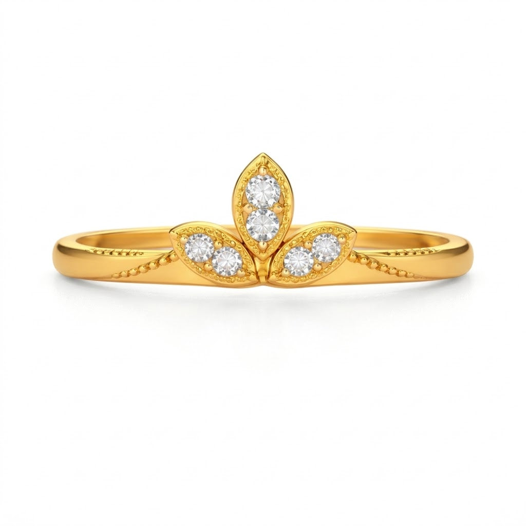 Tiara Petal Sparkle Ring