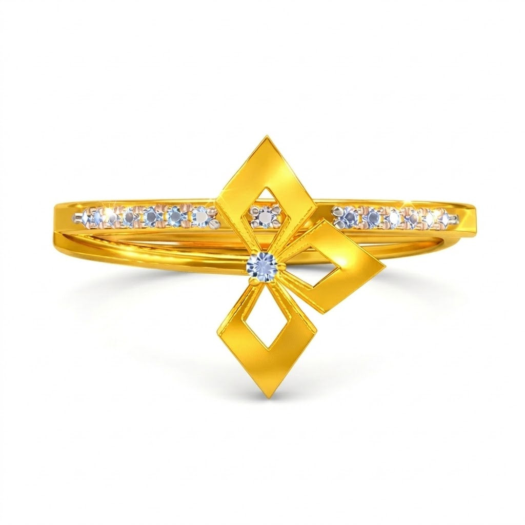 Geometric Drop Accent Ring