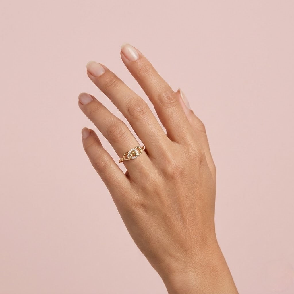 Infinity Knot Sparkle Ring