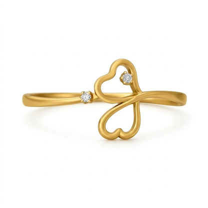 Dual Heart Design Ring