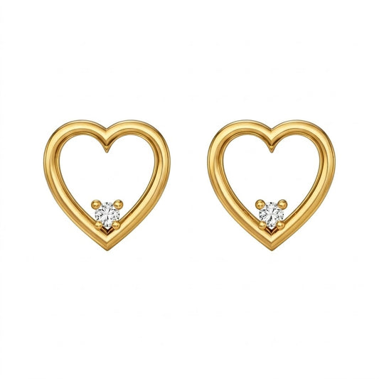 Minimal Open Heart Earring