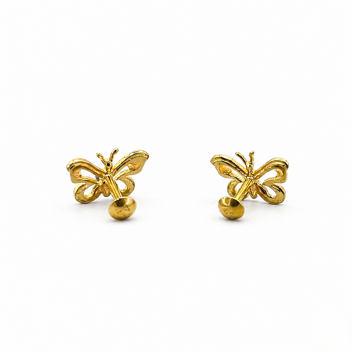 9K Gold Grace Butterfly Second Stud Earrings