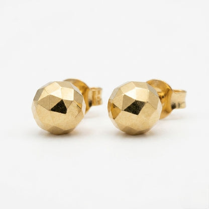 9K Gold Ball Second Stud Earrings