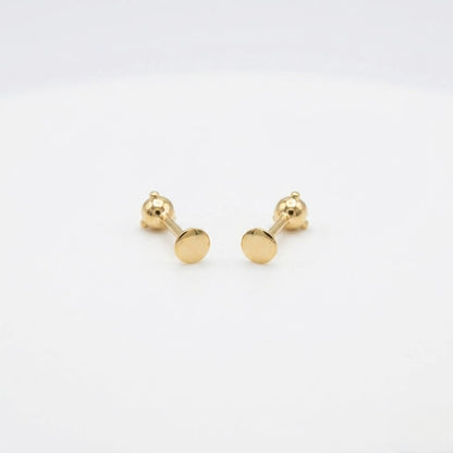 9K Gold Classic Solitaire Second Stud Earrings