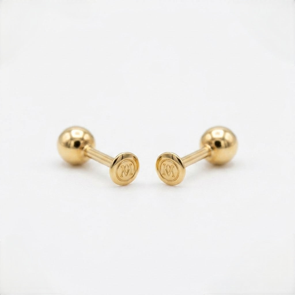 9K Gold Pearl Glow Second Stud Earrings