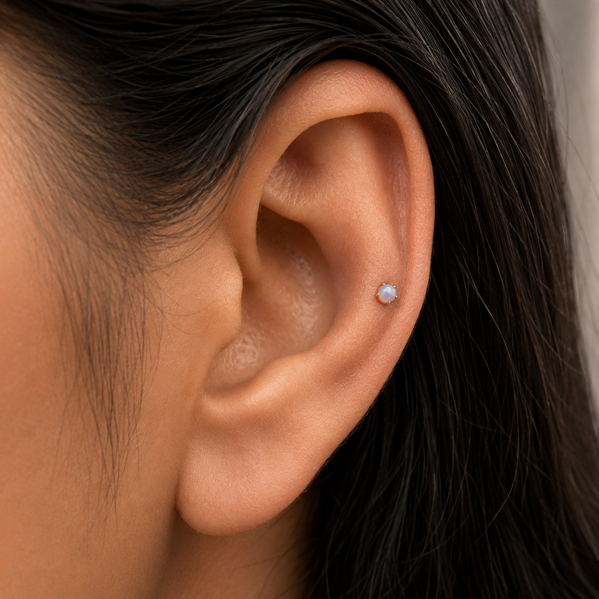 9K Gold Pearl Glow Second Stud Earrings