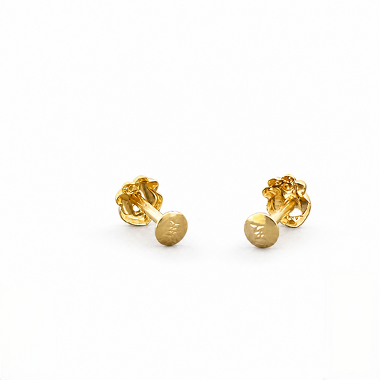 9K Gold Honeybee Bloom Second Stud Earrings