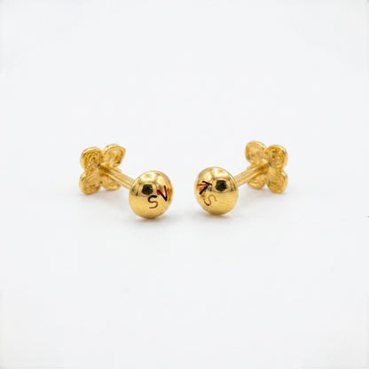 9K Gold Butterfly Petal Second Stud Earrings