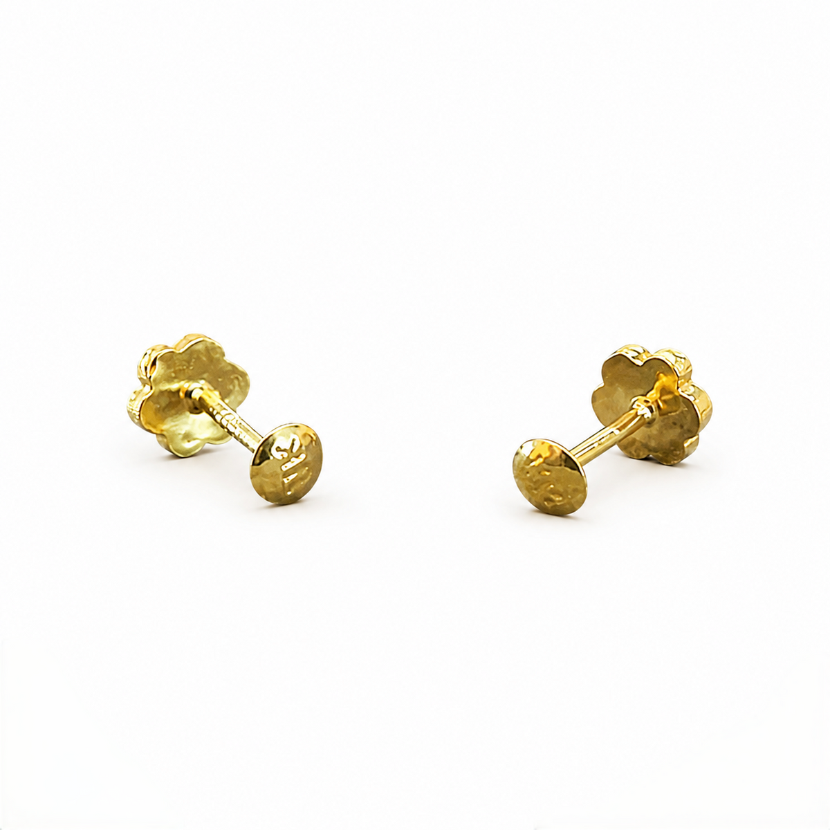 9K Rose Gold Crystal Blossom Second Stud Earrings
