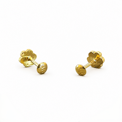 9K Rose Gold Crystal Blossom Second Stud Earrings