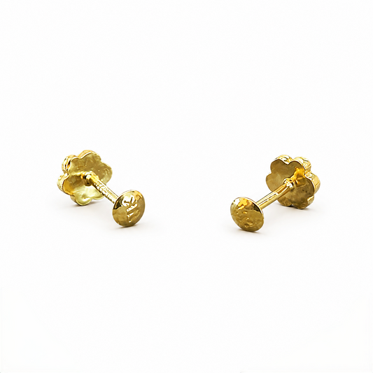 9K Rose Gold Crystal Blossom Second Stud Earrings