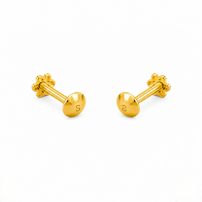 9K Gold Flower Stud Earrings