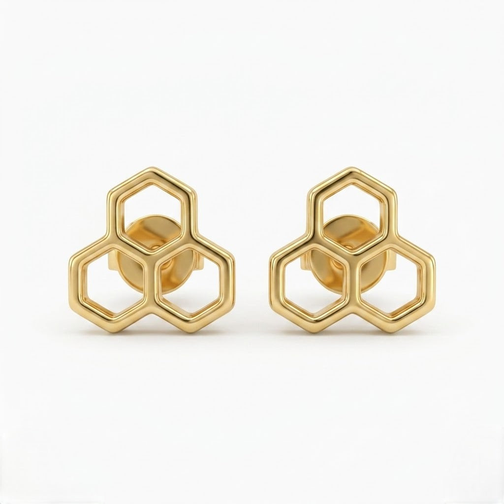 9K Gold Candy Ice Cream Second Stud Earrings