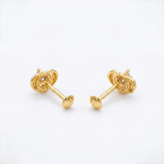 9K Gold Midnight Love Drop Second Stud Earrings