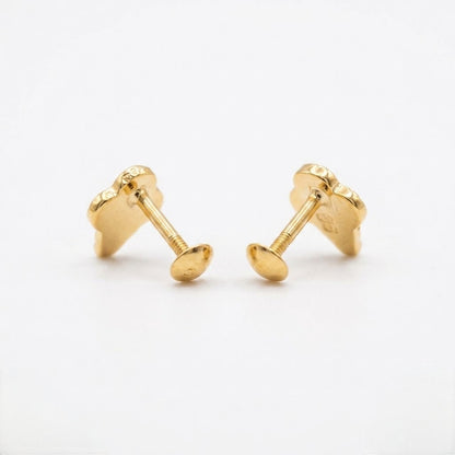 9K Gold Ice Cream Cone Second Stud Earrings