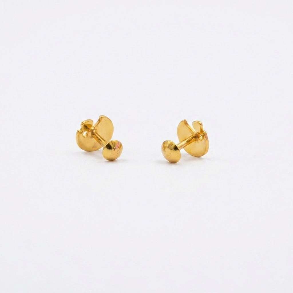9K Gold Candy Moon Second Stud Earrings