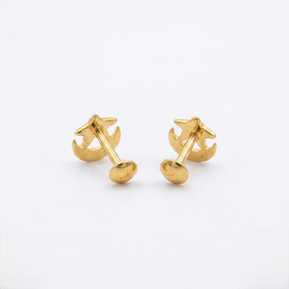 9K Gold Star Moonrise Second Stud Earrings