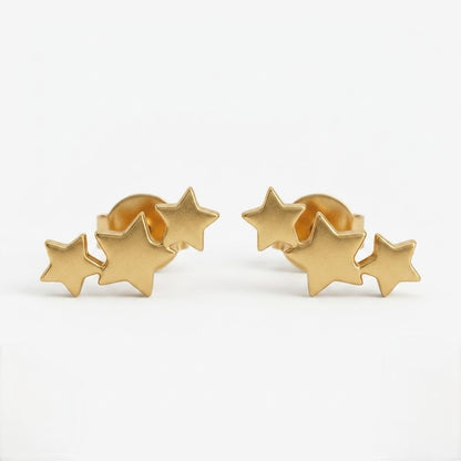 9K Gold Shooting Star Second Stud Earrings