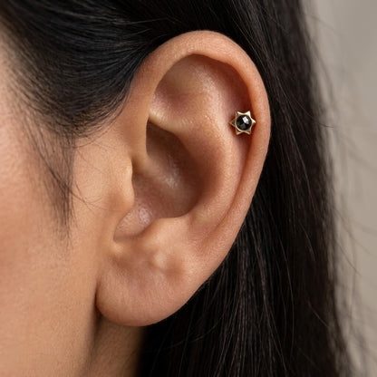 9K Gold Midnight Star Second Stud Earrings