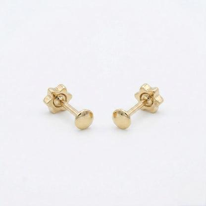 9K Gold Ruby Starburst Second Stud Earrings