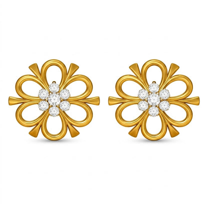 Graceful Floral Loop Earring