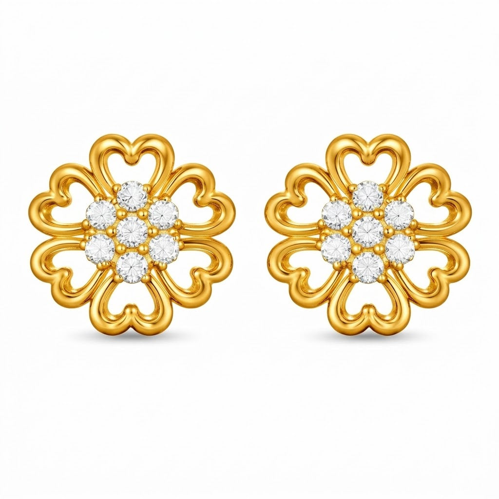 Ornate Floral Crest Earring