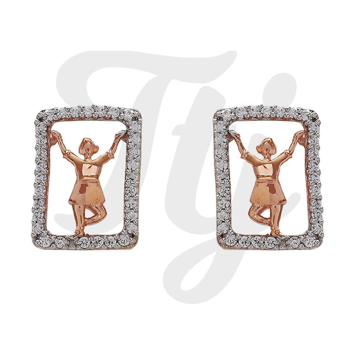 Nataraja Inspired Bharatanatyam Gold Earrings