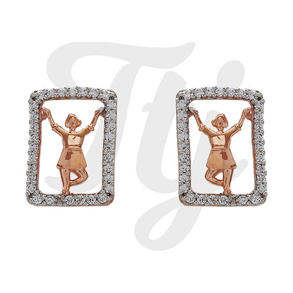 Nataraja Inspired Bharatanatyam Gold Earrings