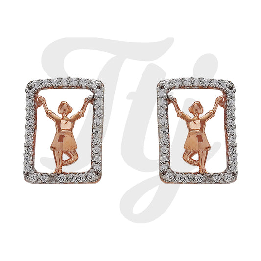 Nataraja Inspired Bharatanatyam Gold Earrings