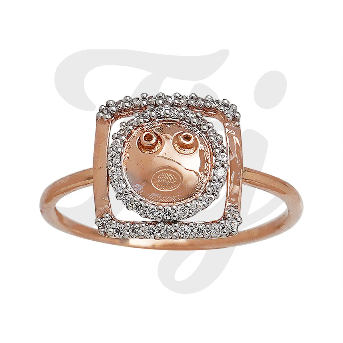 Surprise Smiley Gold Ring