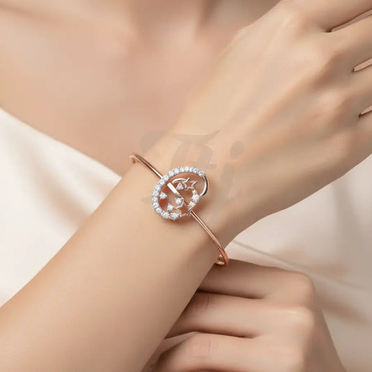 Moonlit Dreams Stars Gold Bangle