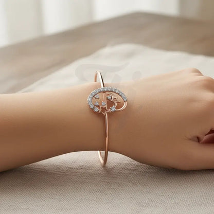 Moonlit Dreams Stars Gold Bangle