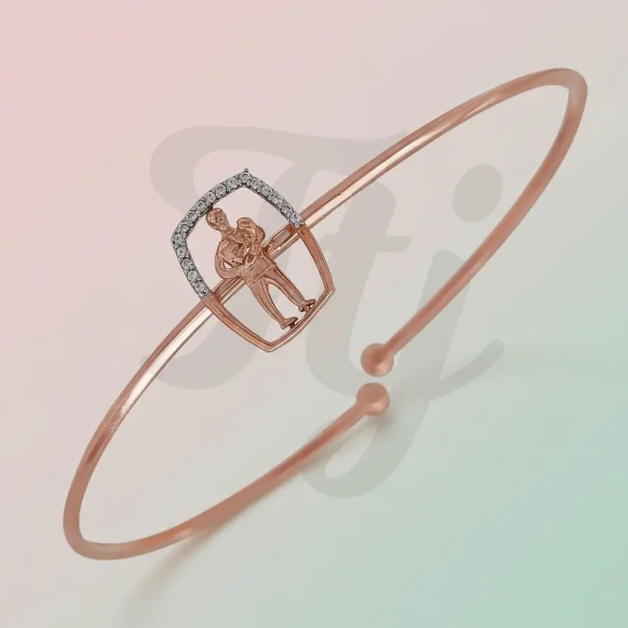 Father's Warm Embrace Gold Bangle