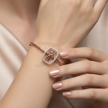 Father's Warm Embrace Gold Bangle