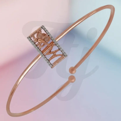 Butterfly's Gentle Touch Gold Bangle