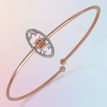 Divine Cow Blessing Gold Bangle