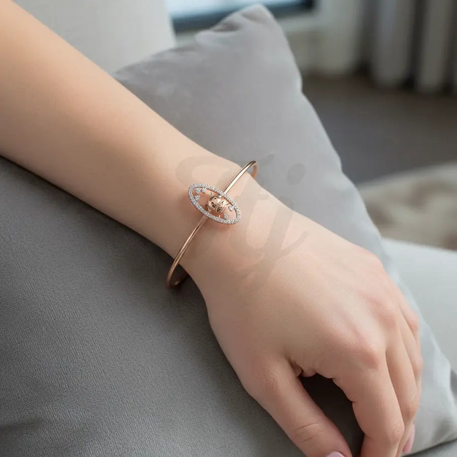Divine Cow Blessing Gold Bangle
