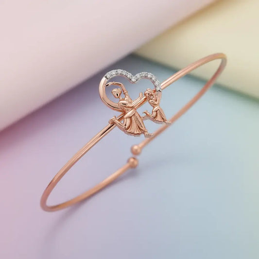 Dancing Duo Celebration Gold Bangle