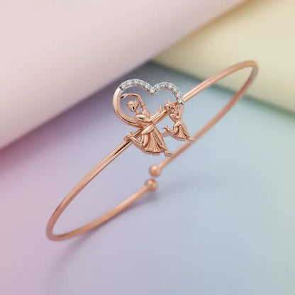 Dancing Duo Celebration Gold Bangle