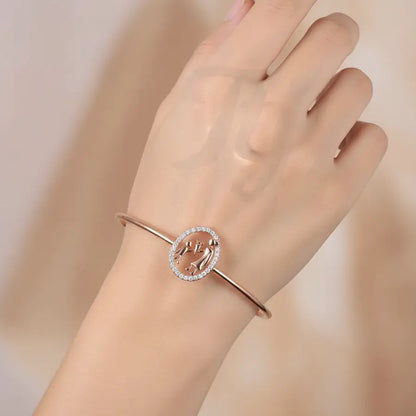 Child's Flower Offering Gold Bangle