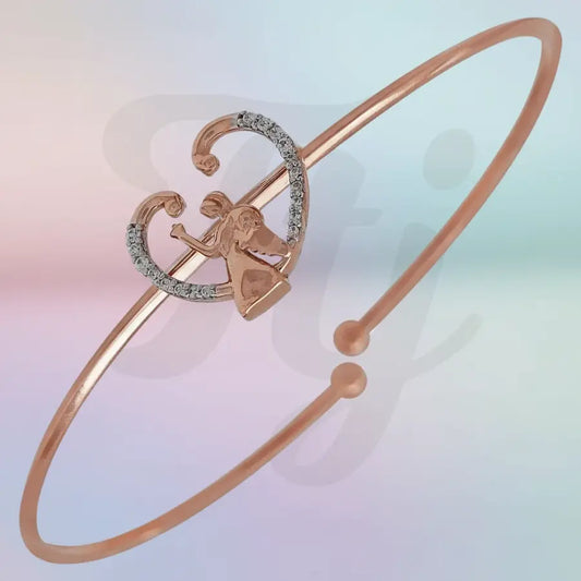 Angel in Heart Embrace Gold Bangle