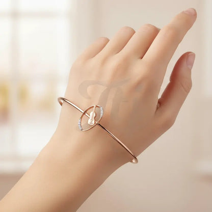 Melodic Guitar Charm Gold Bangle
