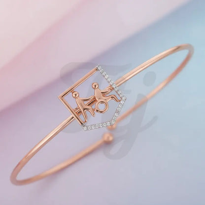 Helping Hand Wheelchair Gold Bangle
