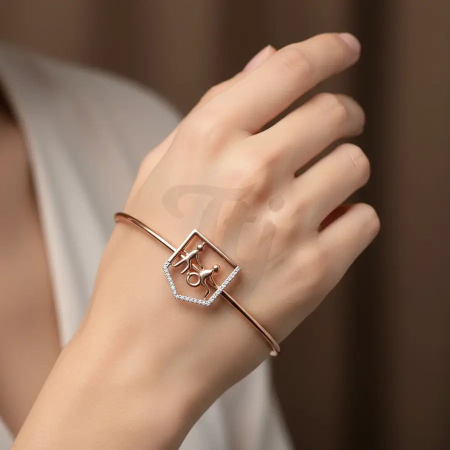 Helping Hand Wheelchair Gold Bangle