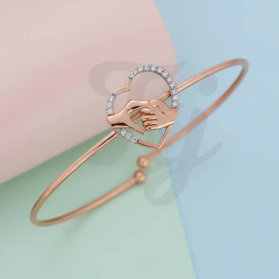 Holding Hands Gold Bangle