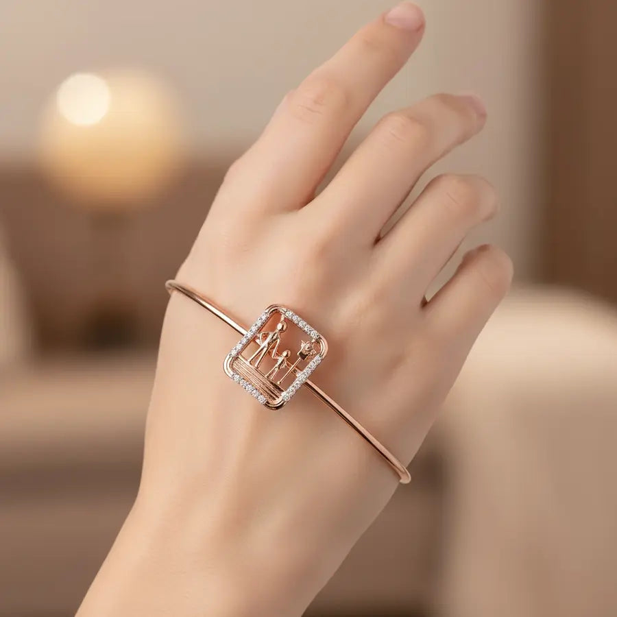 Eternal Bond Father Son Gold Bangle