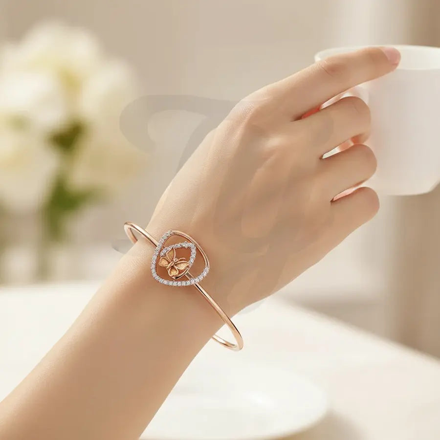 Butterfly Gold Bangle