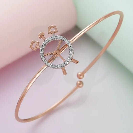 Alarm Clock Gold Bangle