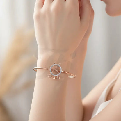 Alarm Clock Gold Bangle